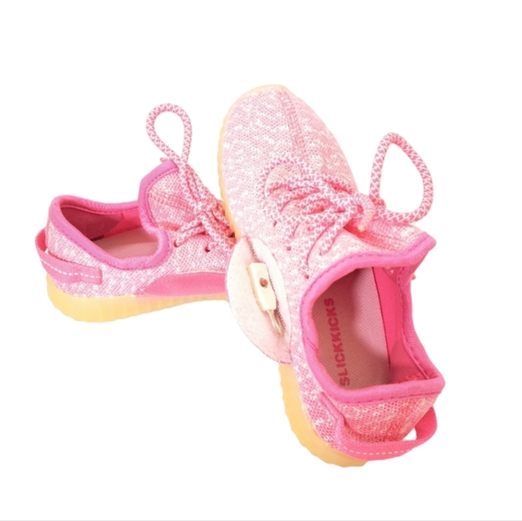 S'SLICKKICKS Girls Pink Sneakers Size 2 - Picture 9 of 11